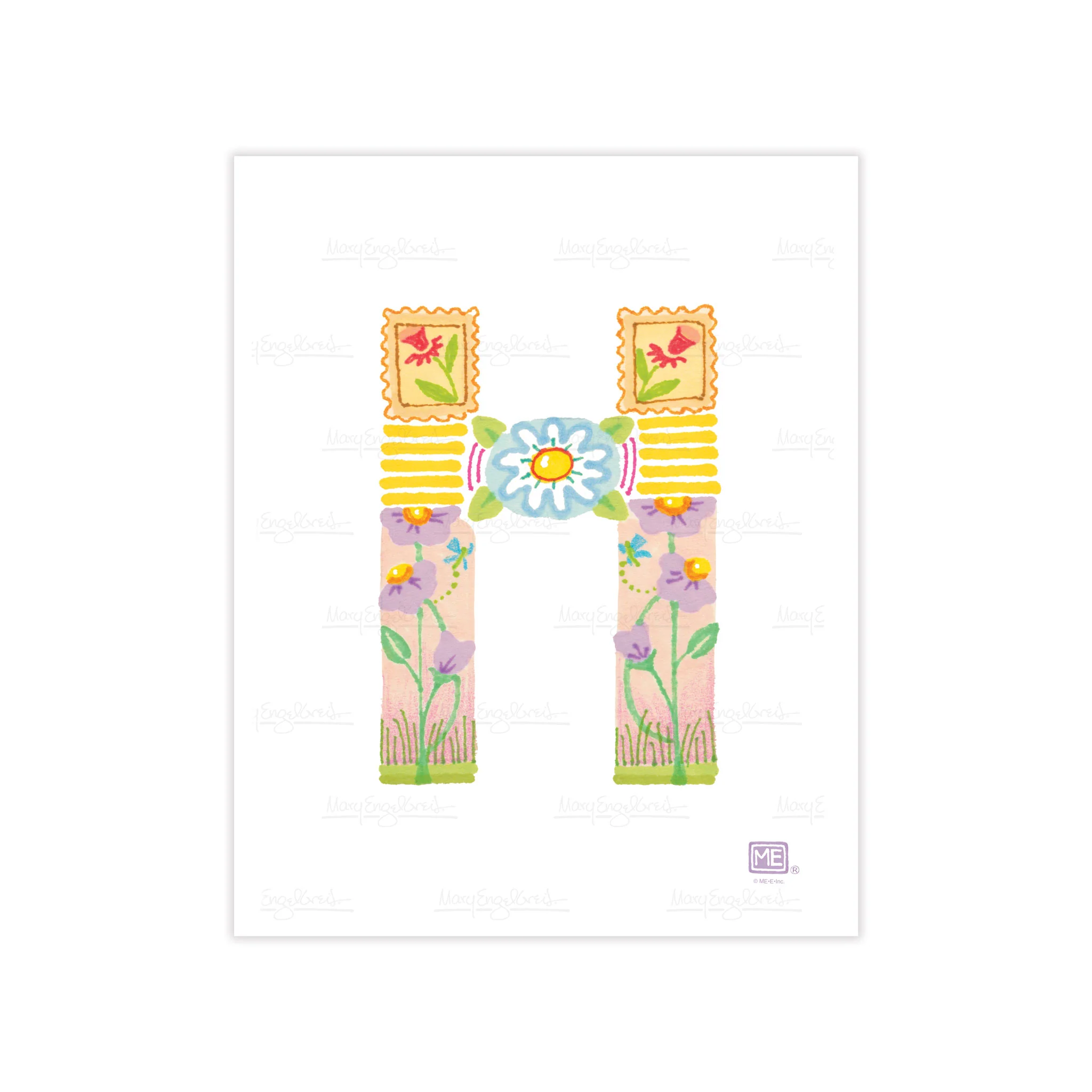 Alphabet Garden Letter H Small Print
