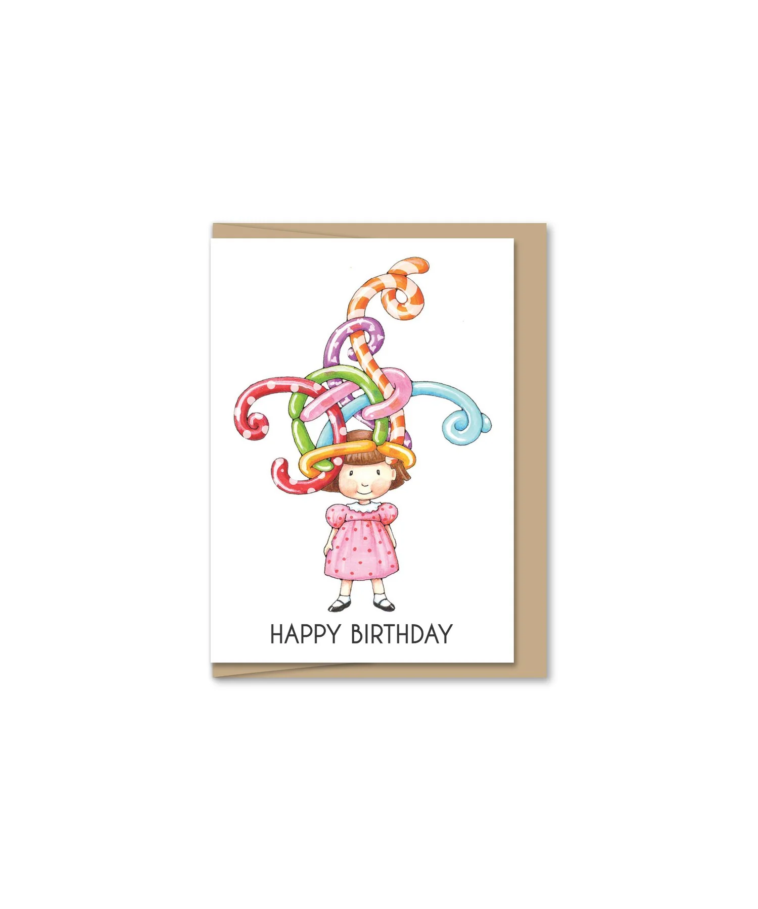 Balloon Gal Mini Card