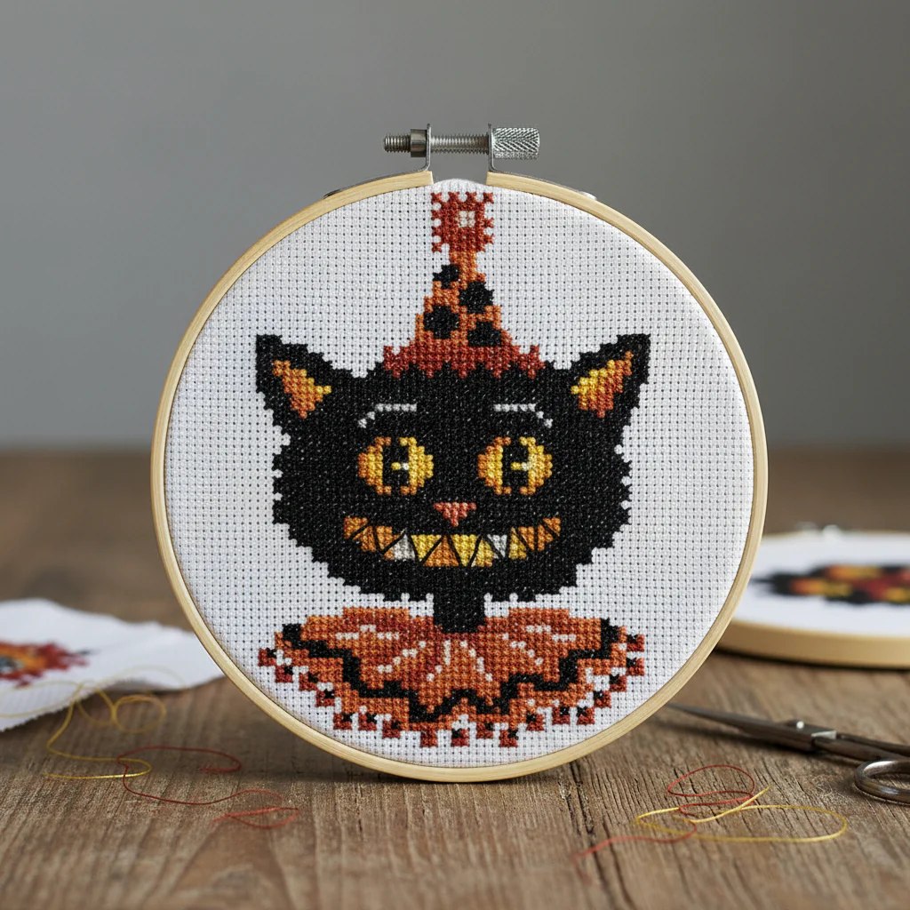 Black Cat Counted Cross Stitch Leaflet - Image 2