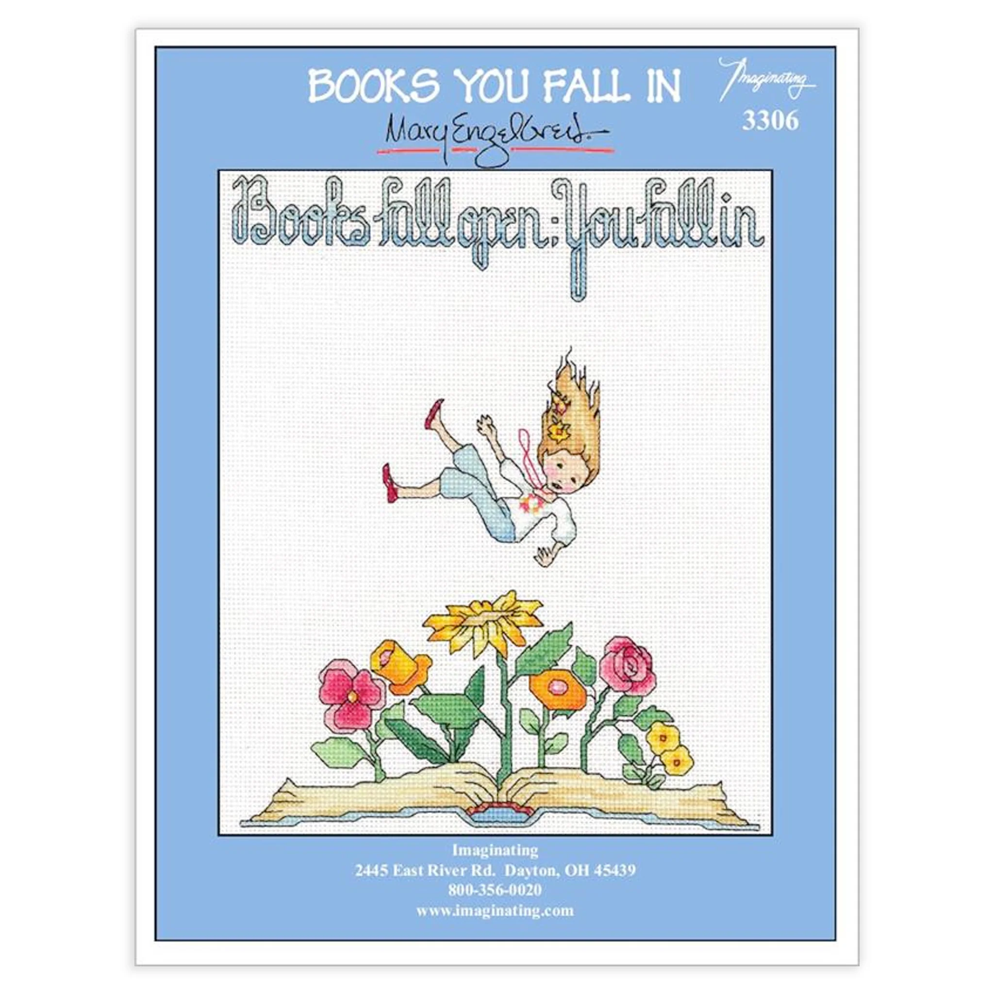 Books You Fall In Counted Cross Stitch Kit - Image 2