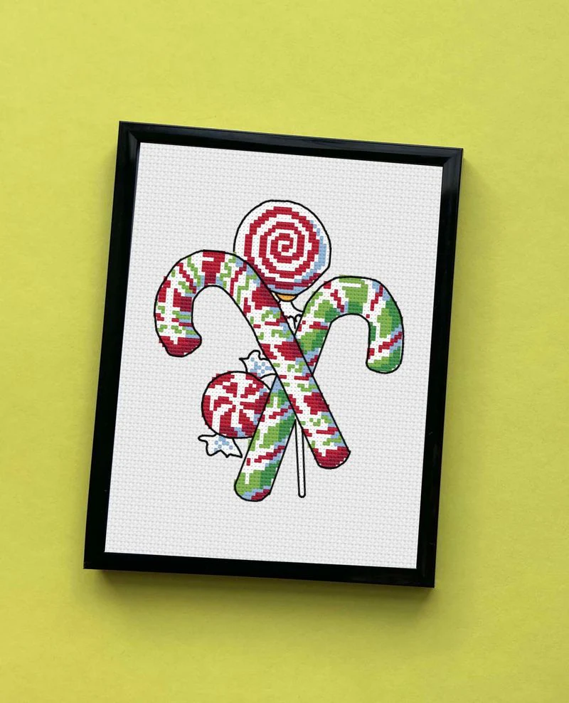 Candy Canes Counted Cross Stitch Leaflet - Image 2