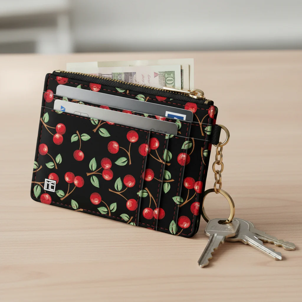 Cherries Key Chain Wallet - Image 3
