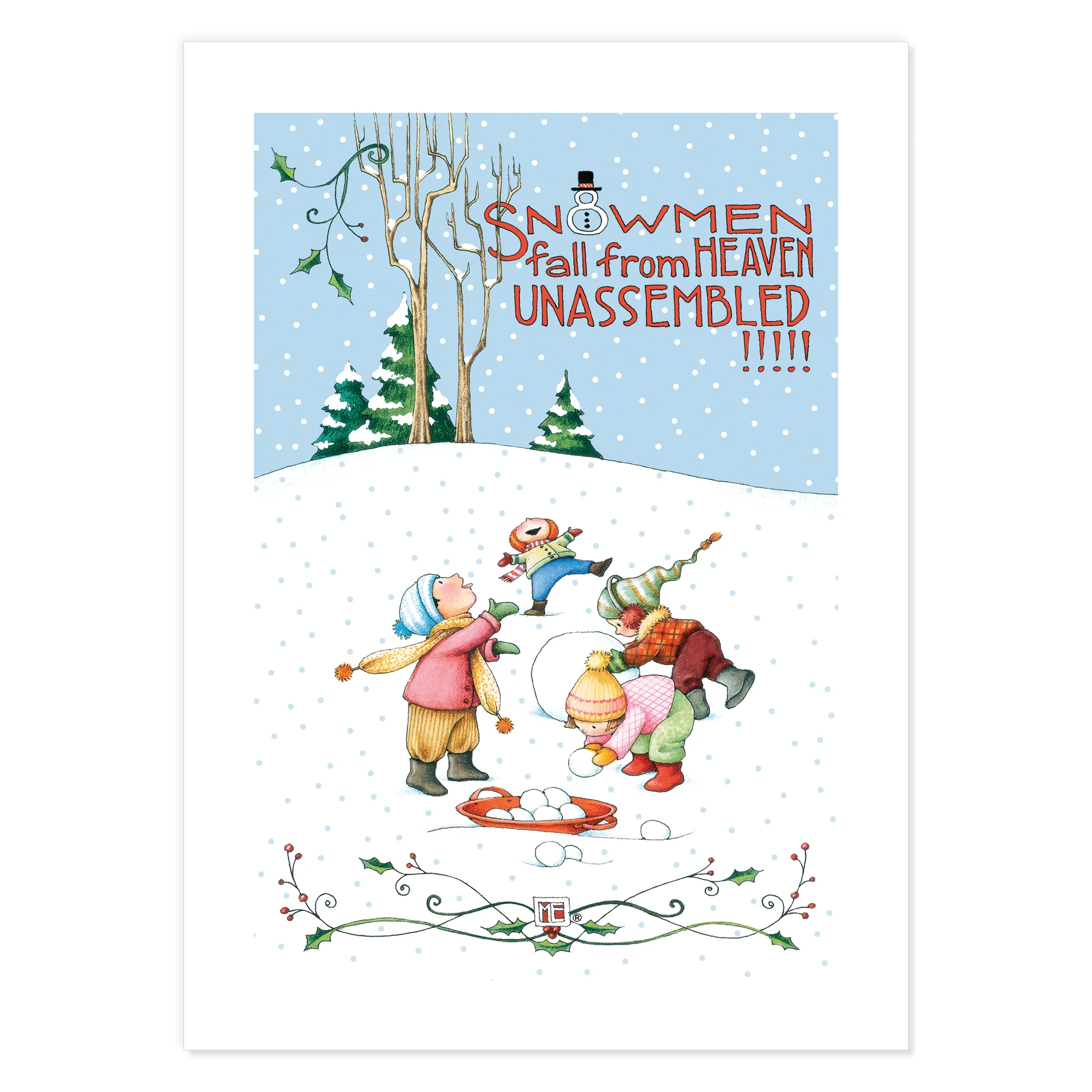 Christmas Snowpeople Postcards - Image 3
