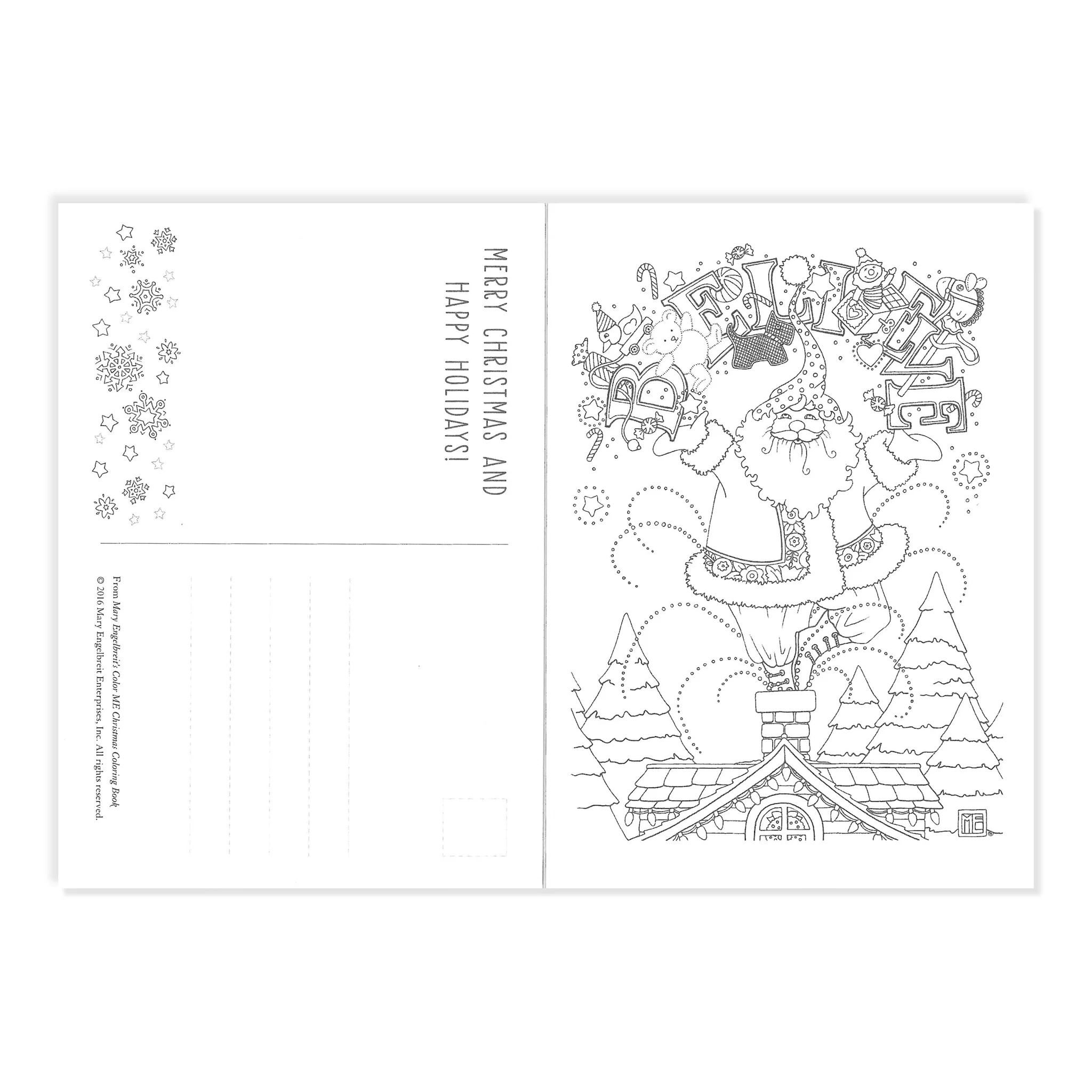 Color ME Christmas Book of Postcards - Image 2