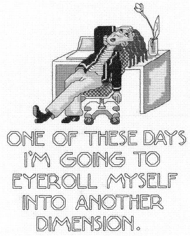 Eyeroll Counted Cross Stitch Kit