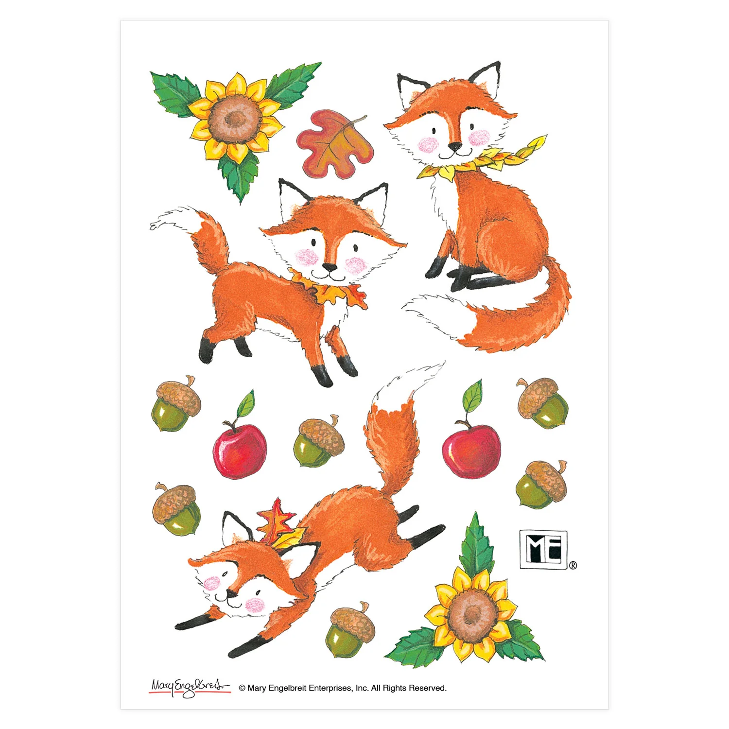 Fall Foxes Sticker Sheet