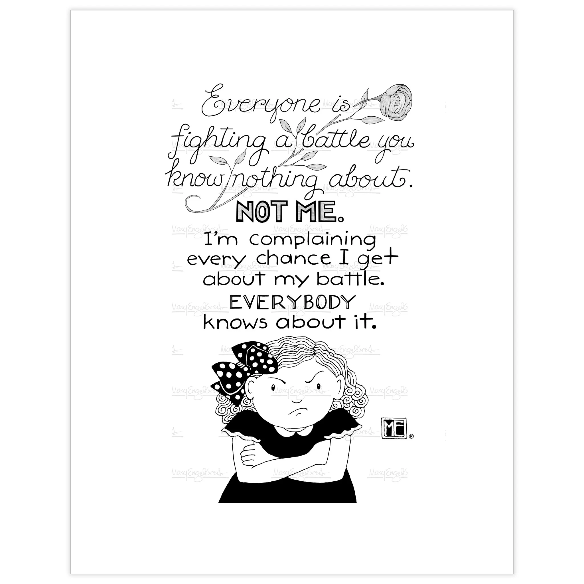 Fighting My Battle Fine Art Print