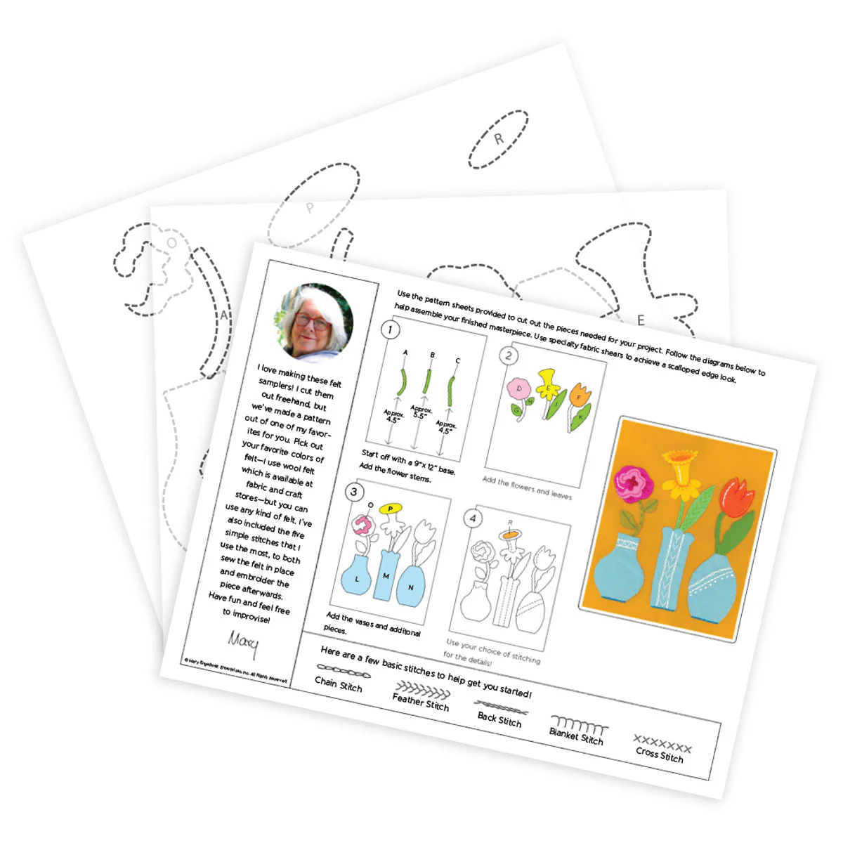Three Vases Felt Kit - Image 2