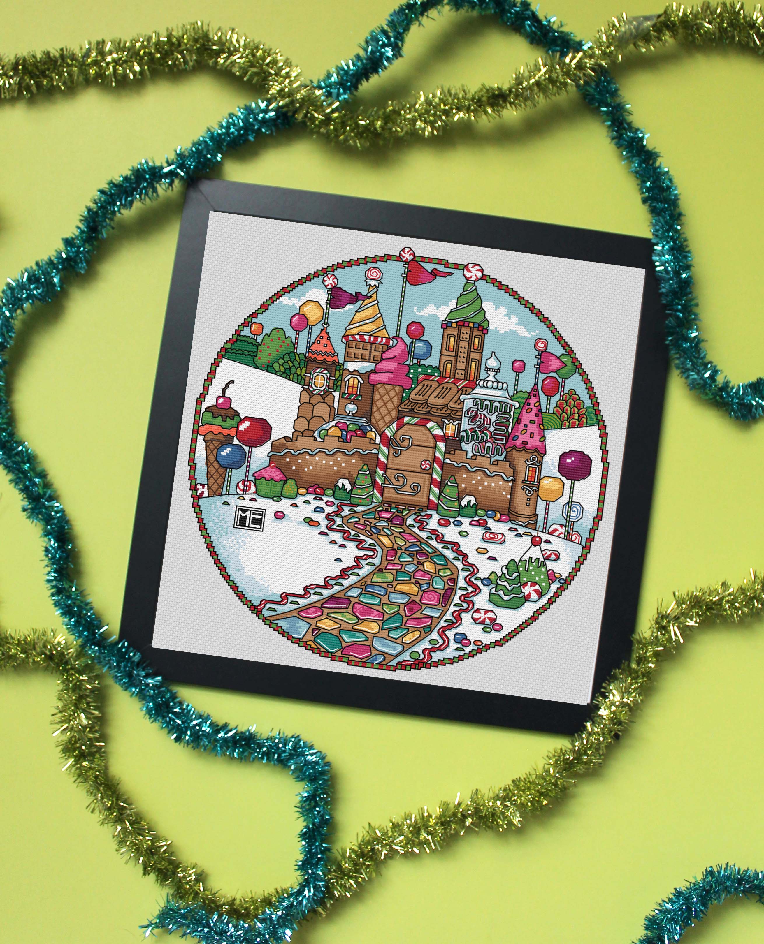 Candy Castle Counted Cross Stitch Kit - Image 3
