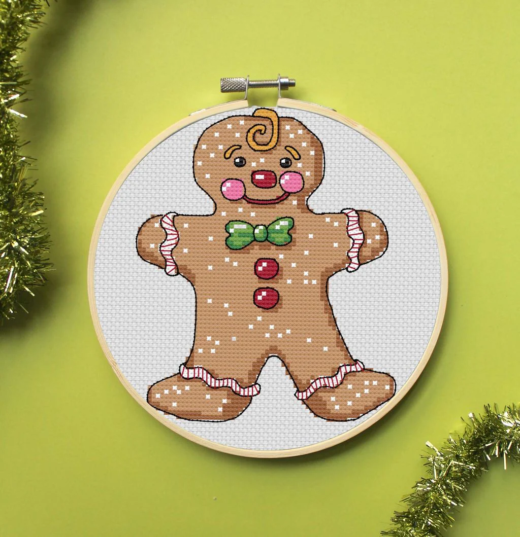 Gingerbread Man Counted Cross Stitch Kit - Image 2