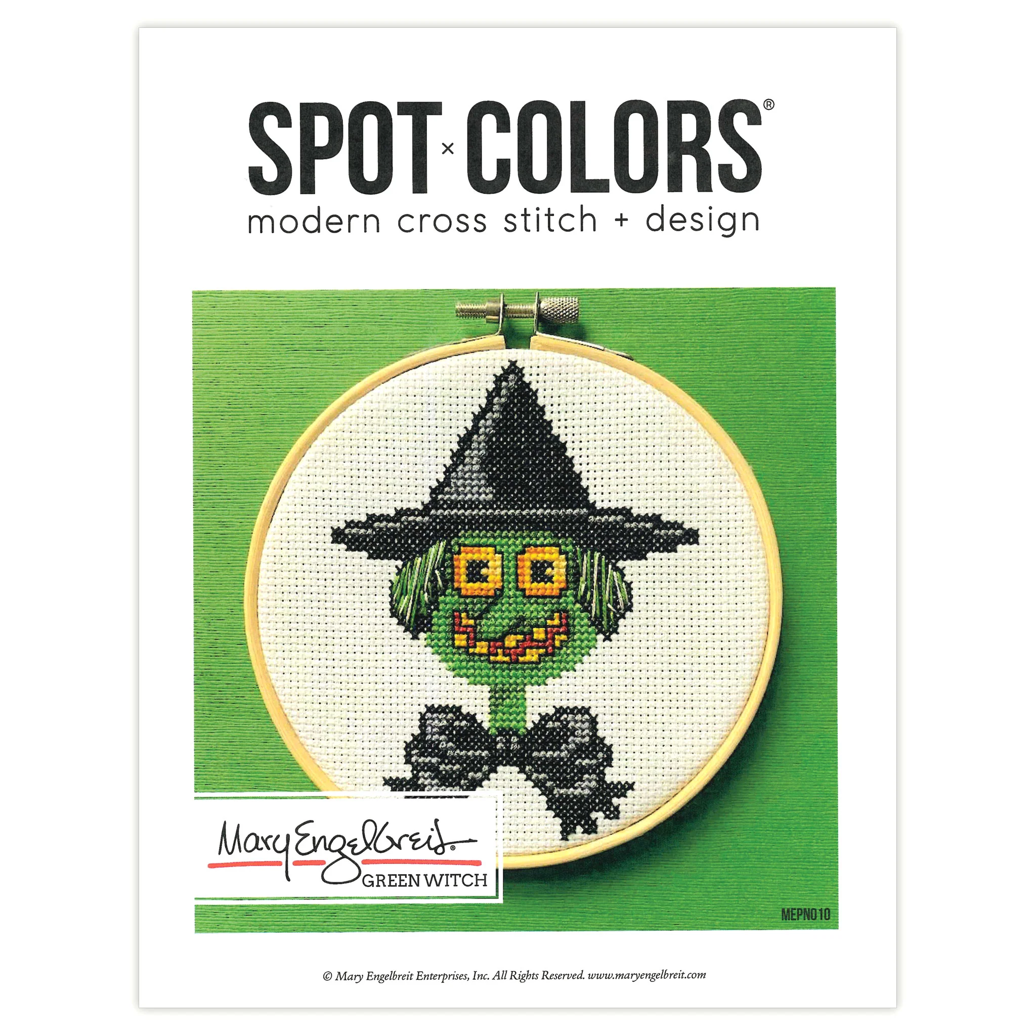 Green Witch Counted Cross Stitch Leaflet