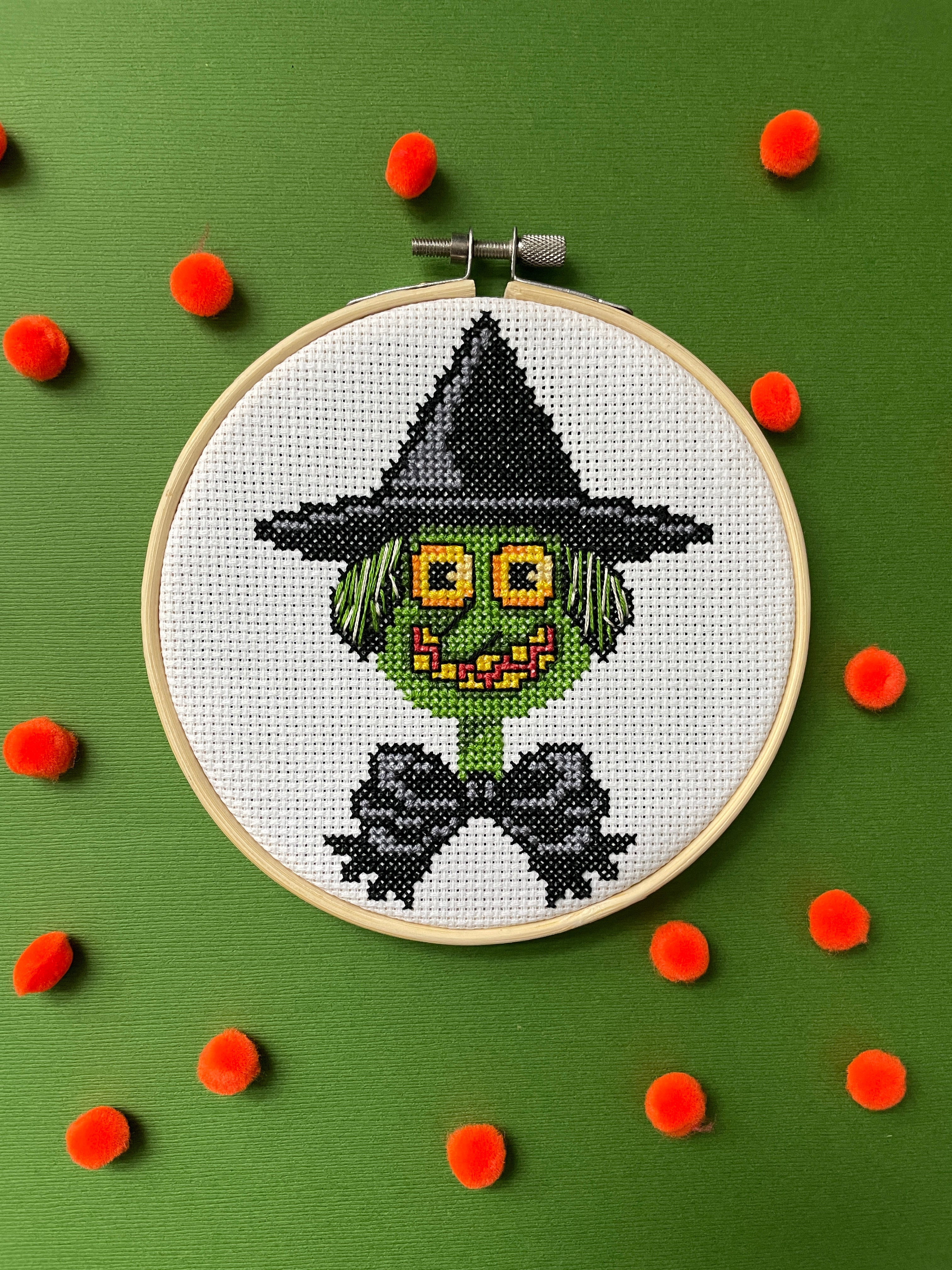 Green Witch Counted Cross Stitch Leaflet - Image 2