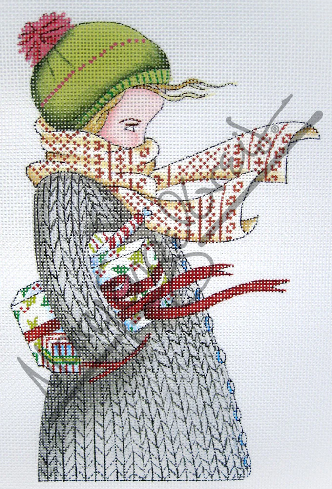 Needlepoint Canvas: Chilly Christmas - Image 2