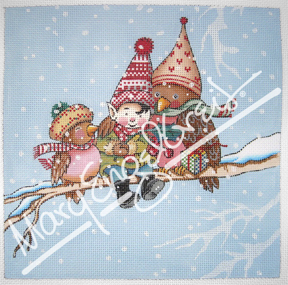 Needlepoint Canvas: Christmas Branches - Image 2