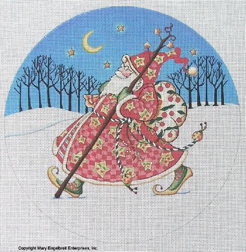 Needlepoint Canvas: Olde World Check with Background - Image 2