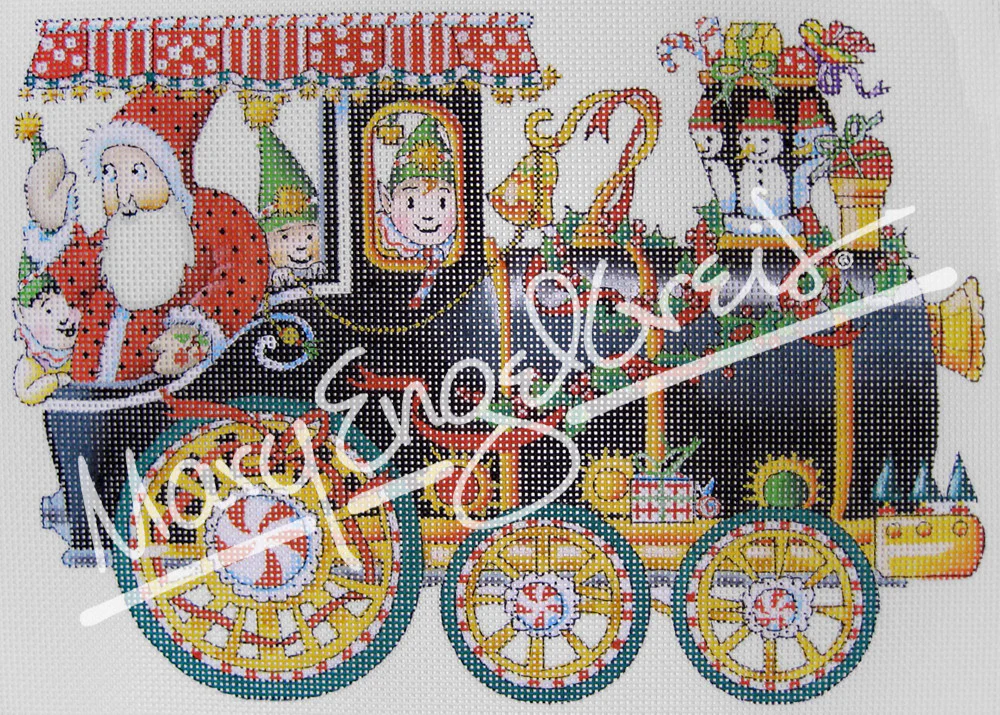 Needlepoint Canvas: Toyland Engine - Image 2