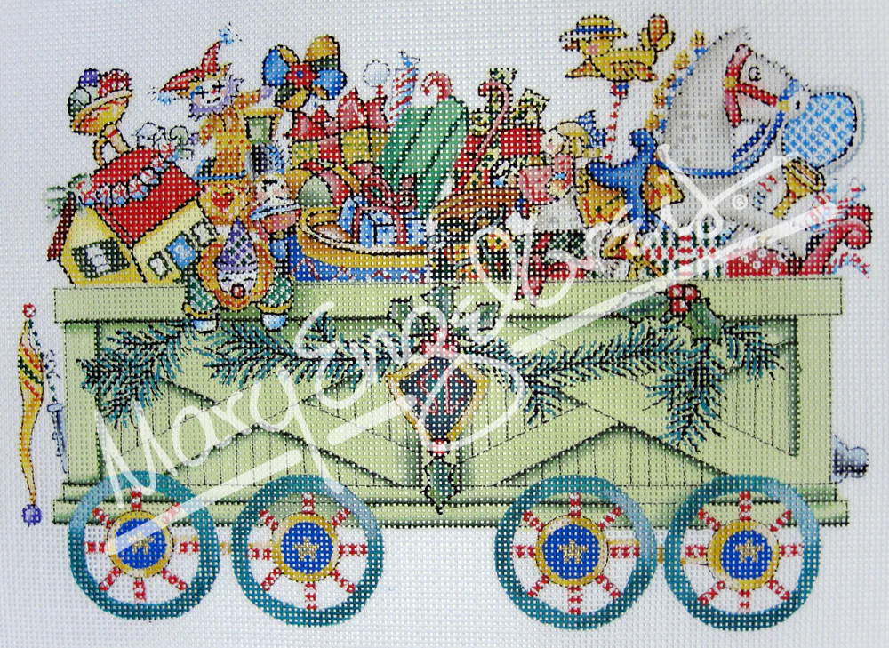Needlepoint Canvas: Toyland Open Box - Image 2
