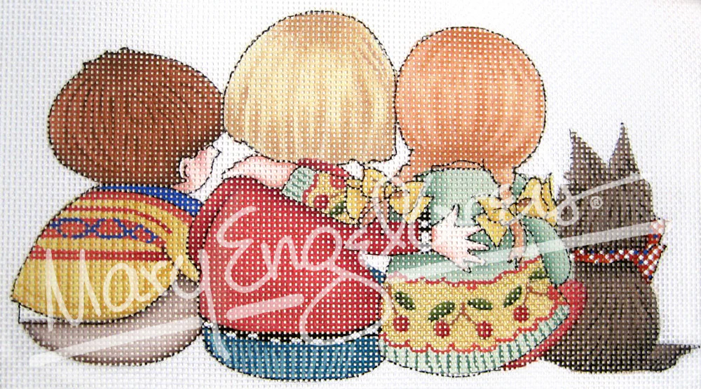 Needlepoint Canvas: Watching Together - Image 2
