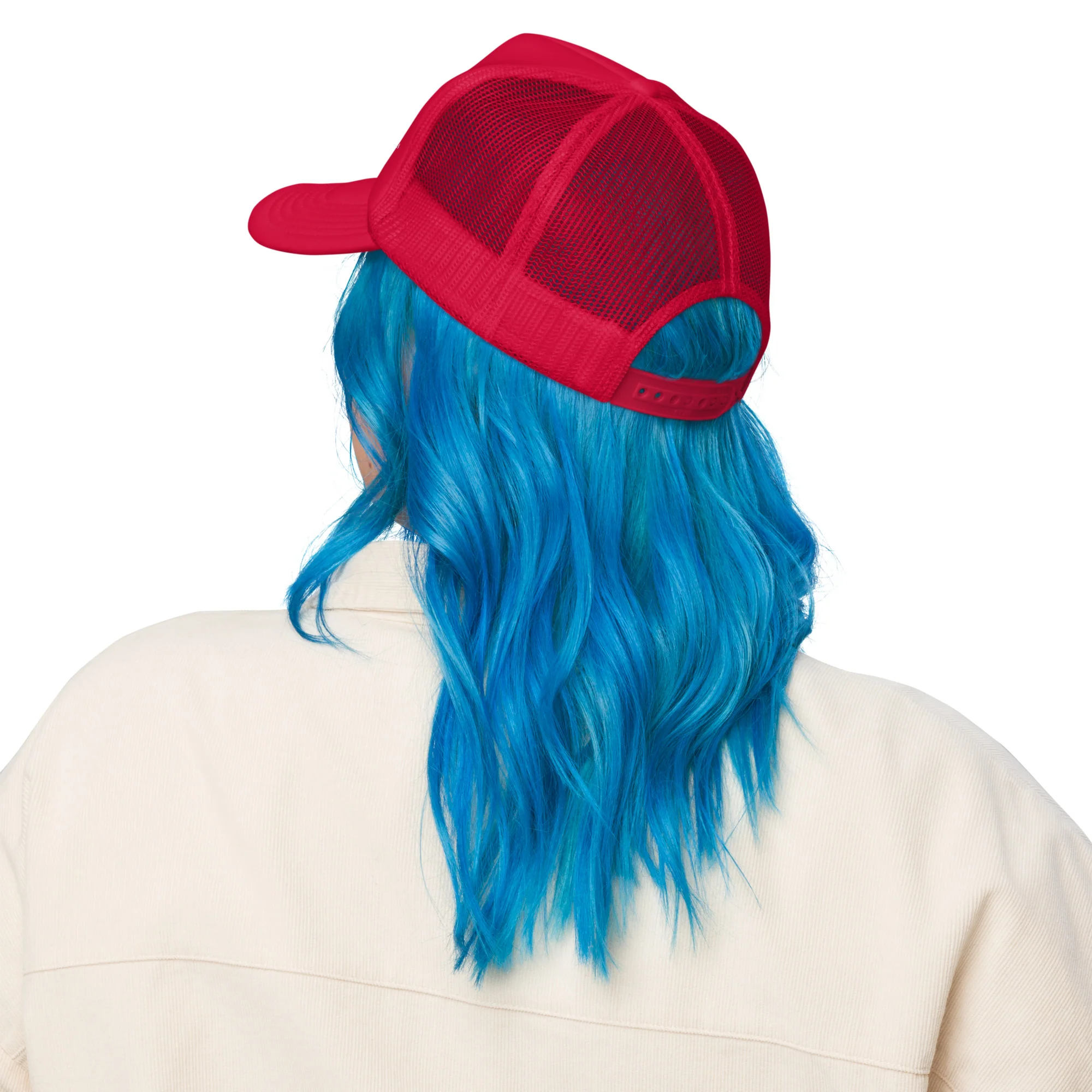 Hey, We Can't Stand Him Either Foam Trucker Hat - Image 5