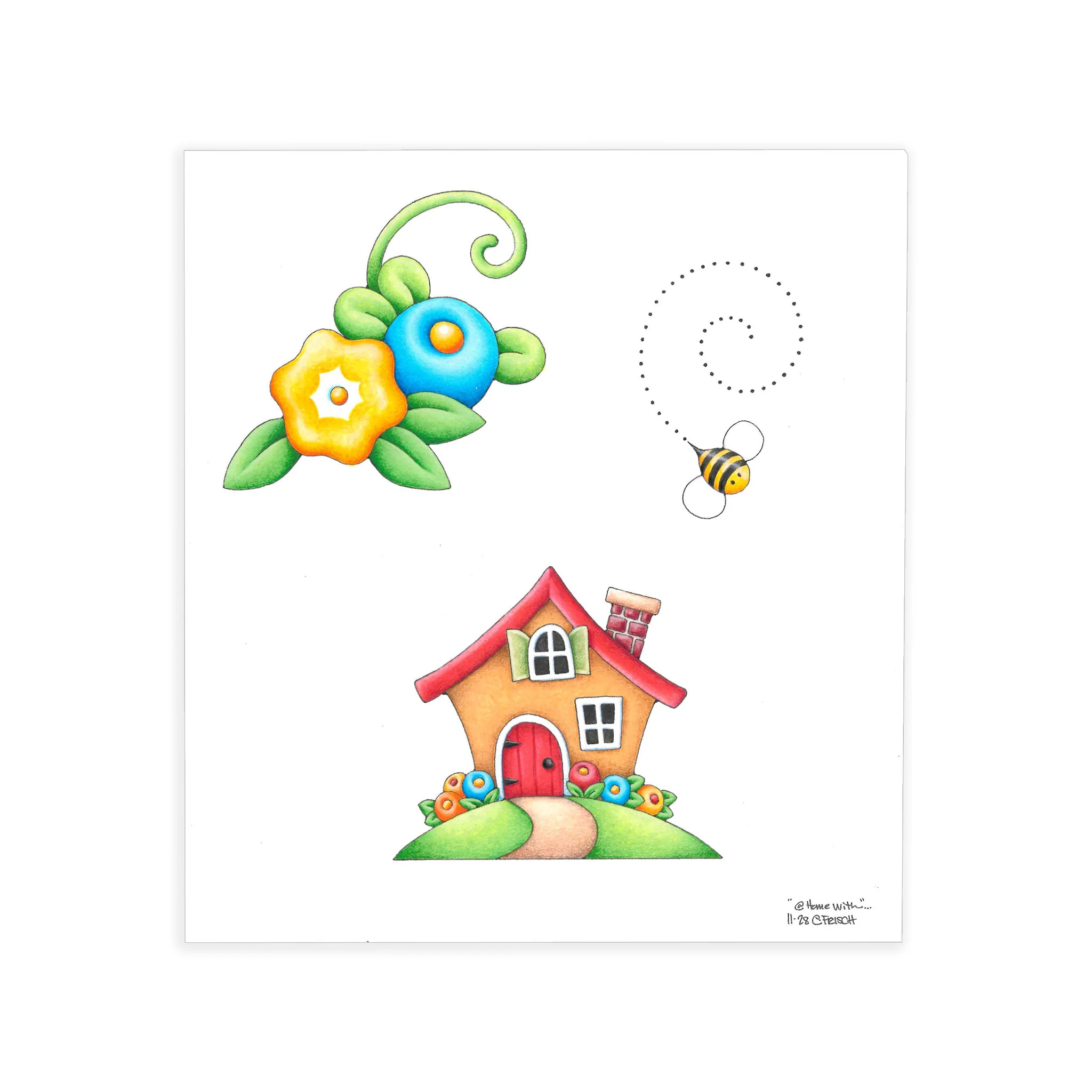 Home Cottage Bee Art