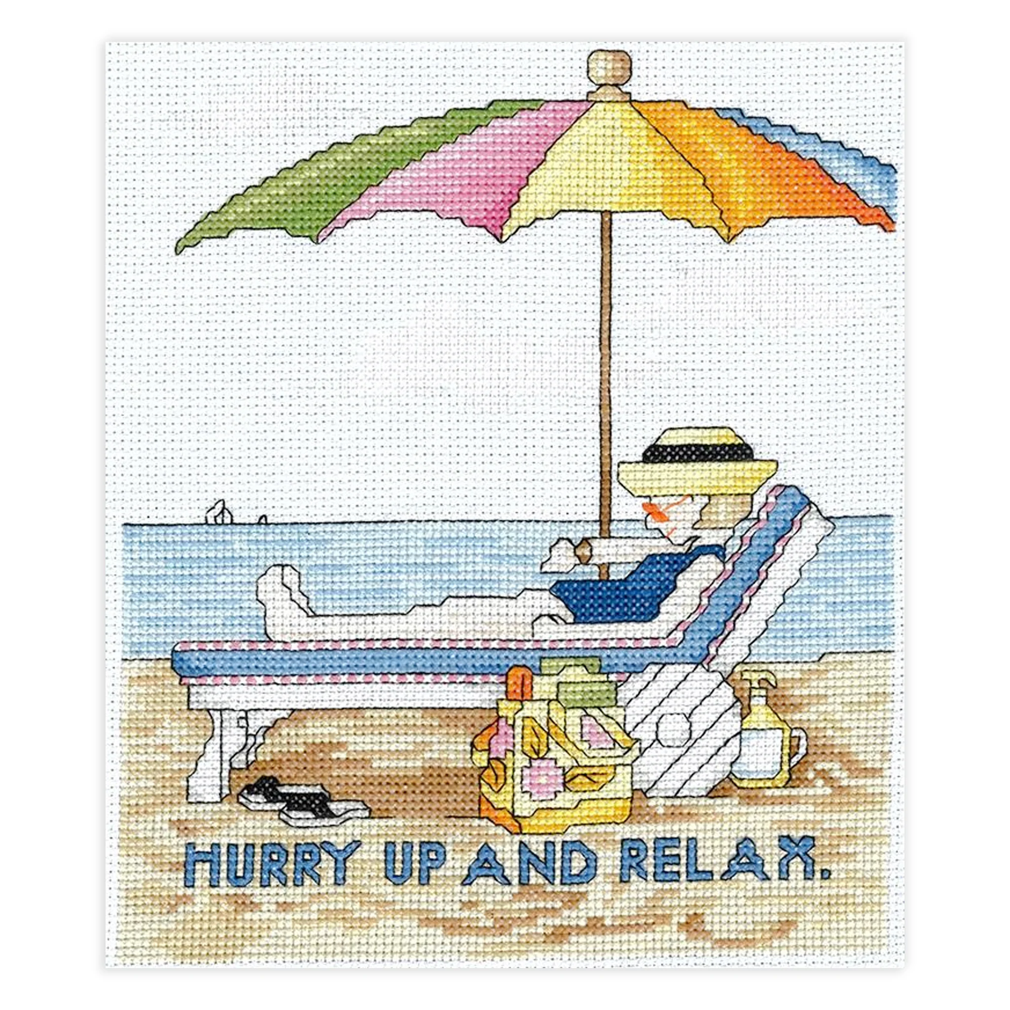 Hurry Up and Relax Counted Cross Stitch Leaflet