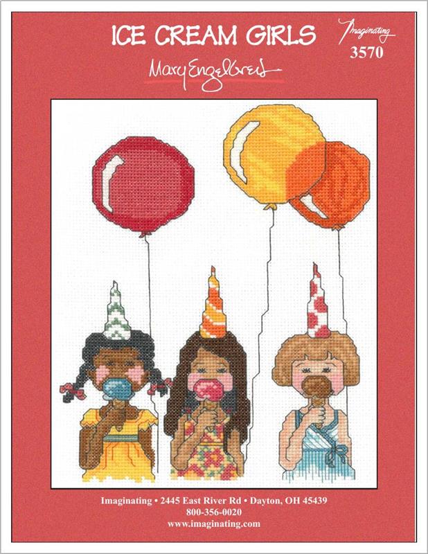 Ice Cream Cone Girls Counted Cross Stitch Leaflet - Image 2