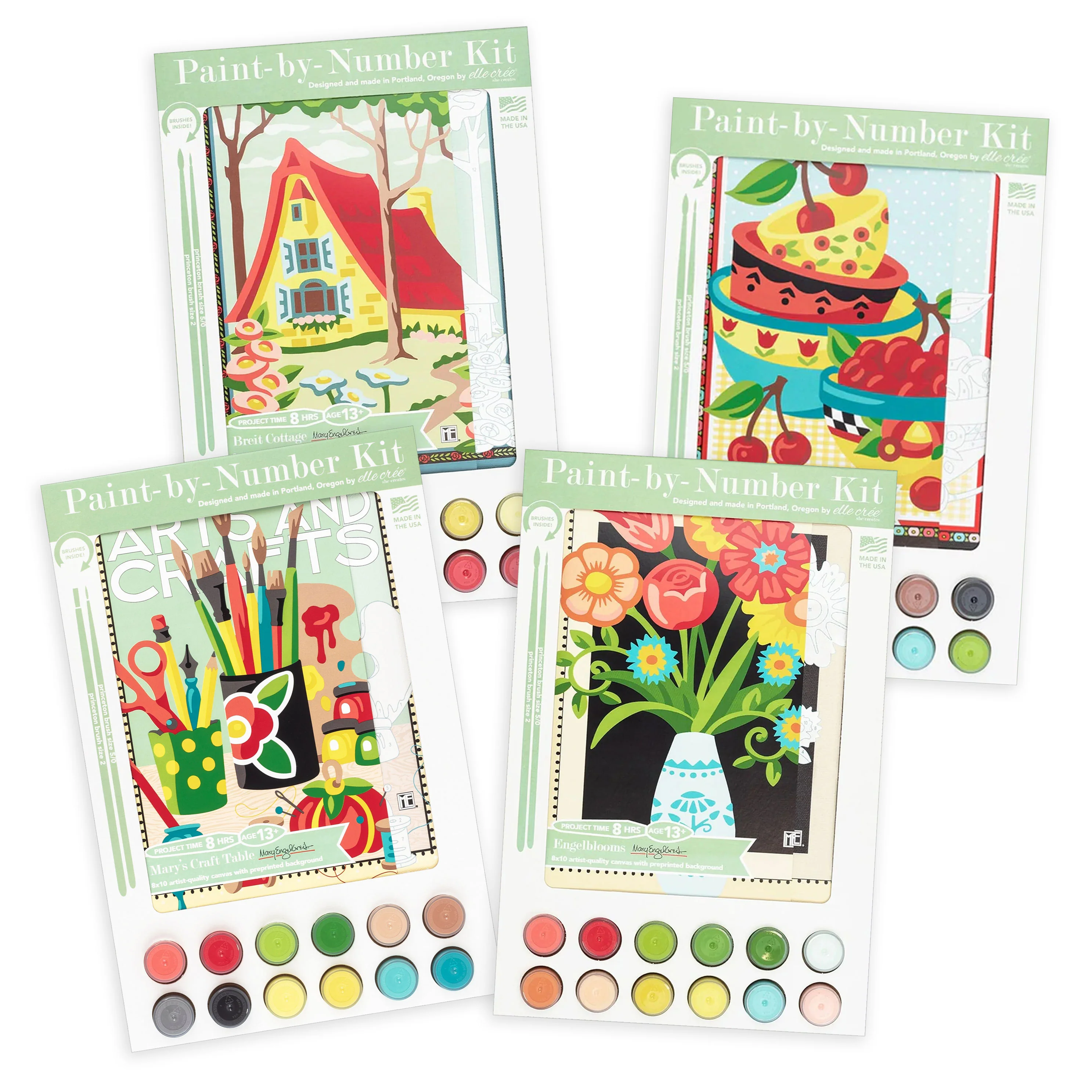 Icons in Color Paint-by-Number Kit Bundle