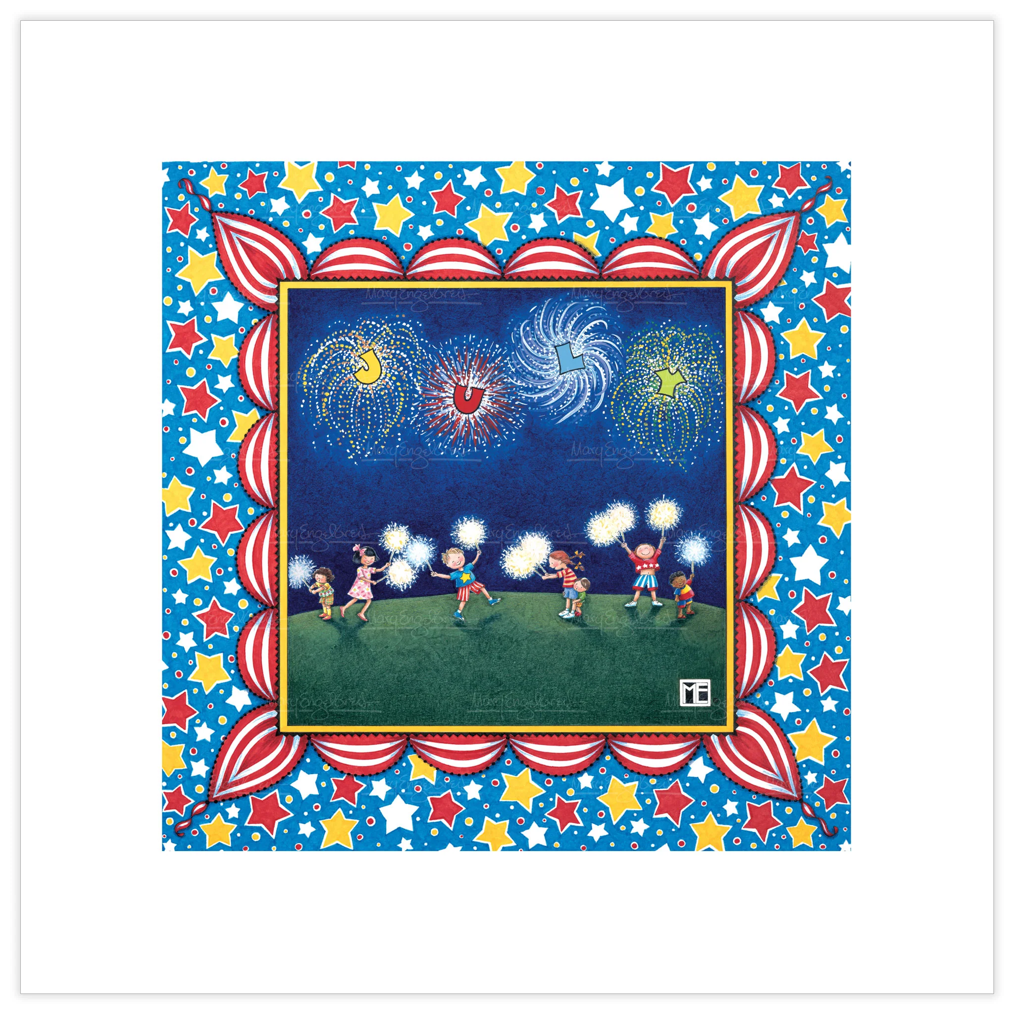 July Sparklers Fine Art Print