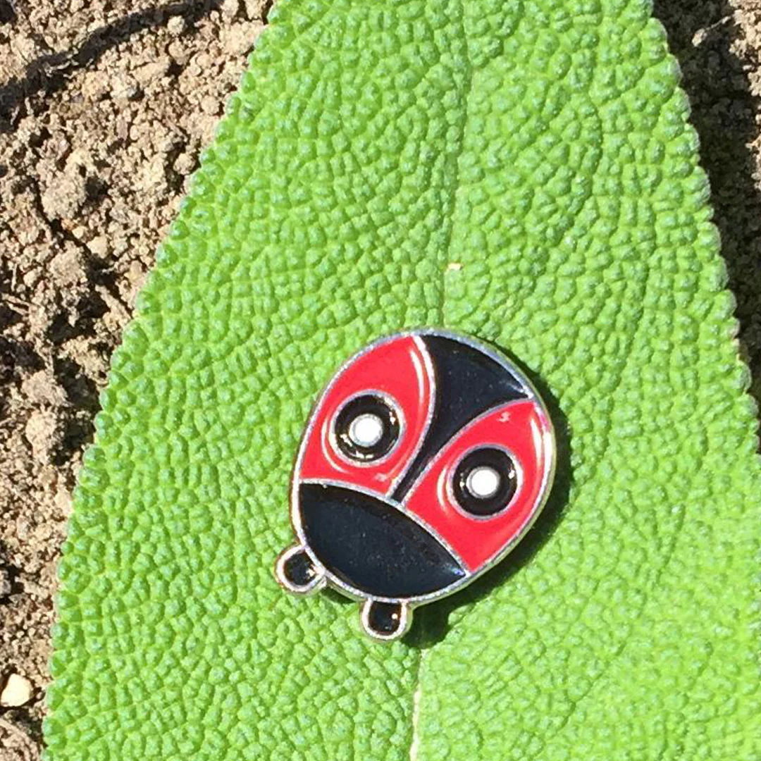 Ladybug Mini Enamel Art Pin - Image 2