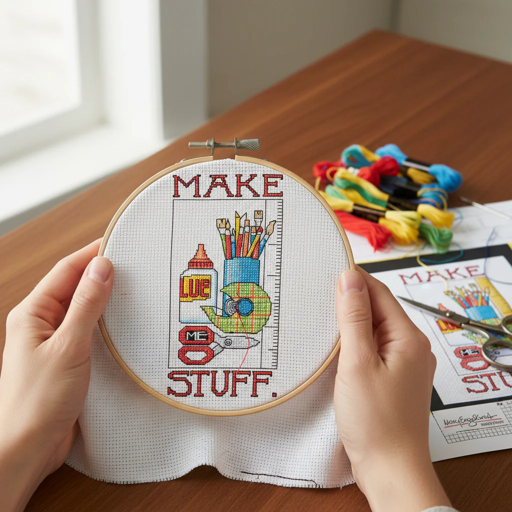 Make Stuff Counted Cross Stitch Kit - Image 3