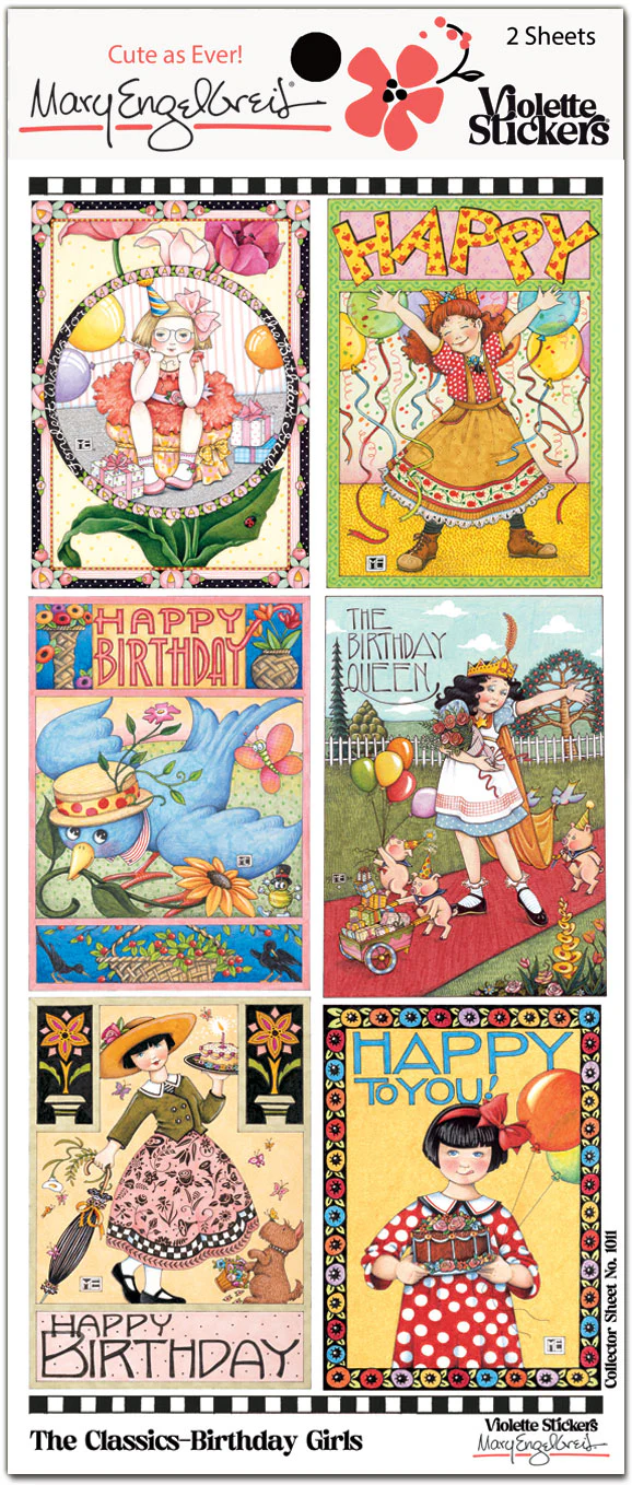 ME Classics Birthday Girls Sticker Sheet - Image 2