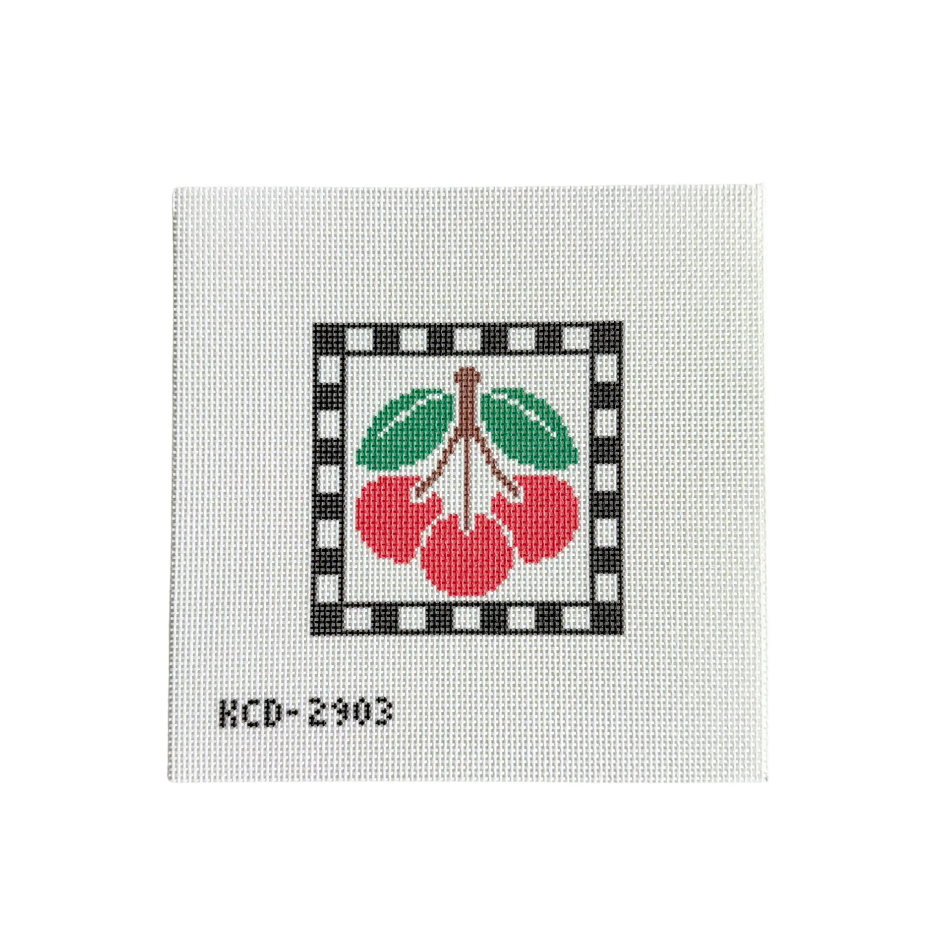 Needlepoint Canvas: Cherries Square Kit - Image 3