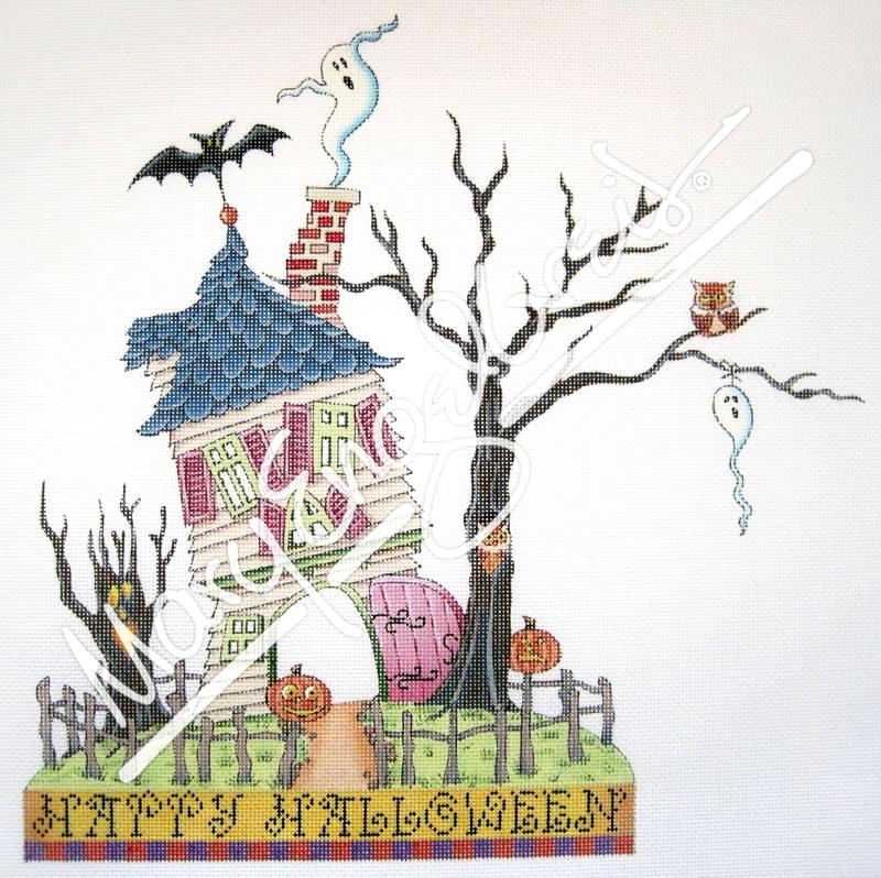 Needlepoint Canvas: Haunted House - Image 2