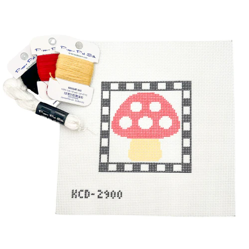 Needlepoint Canvas: Mushroom Square Kit - Image 2
