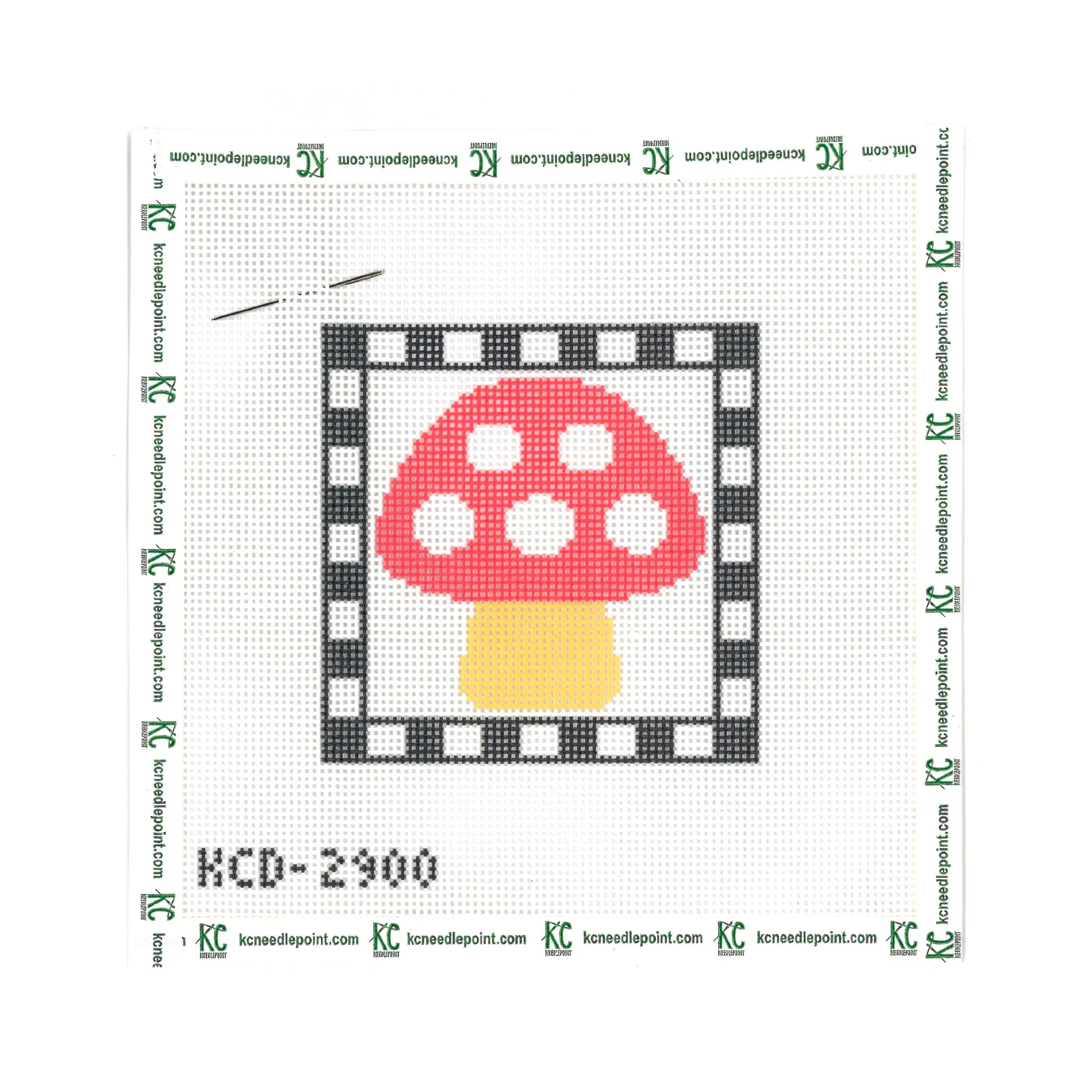 Needlepoint Canvas: Mushroom Square Kit - Image 3