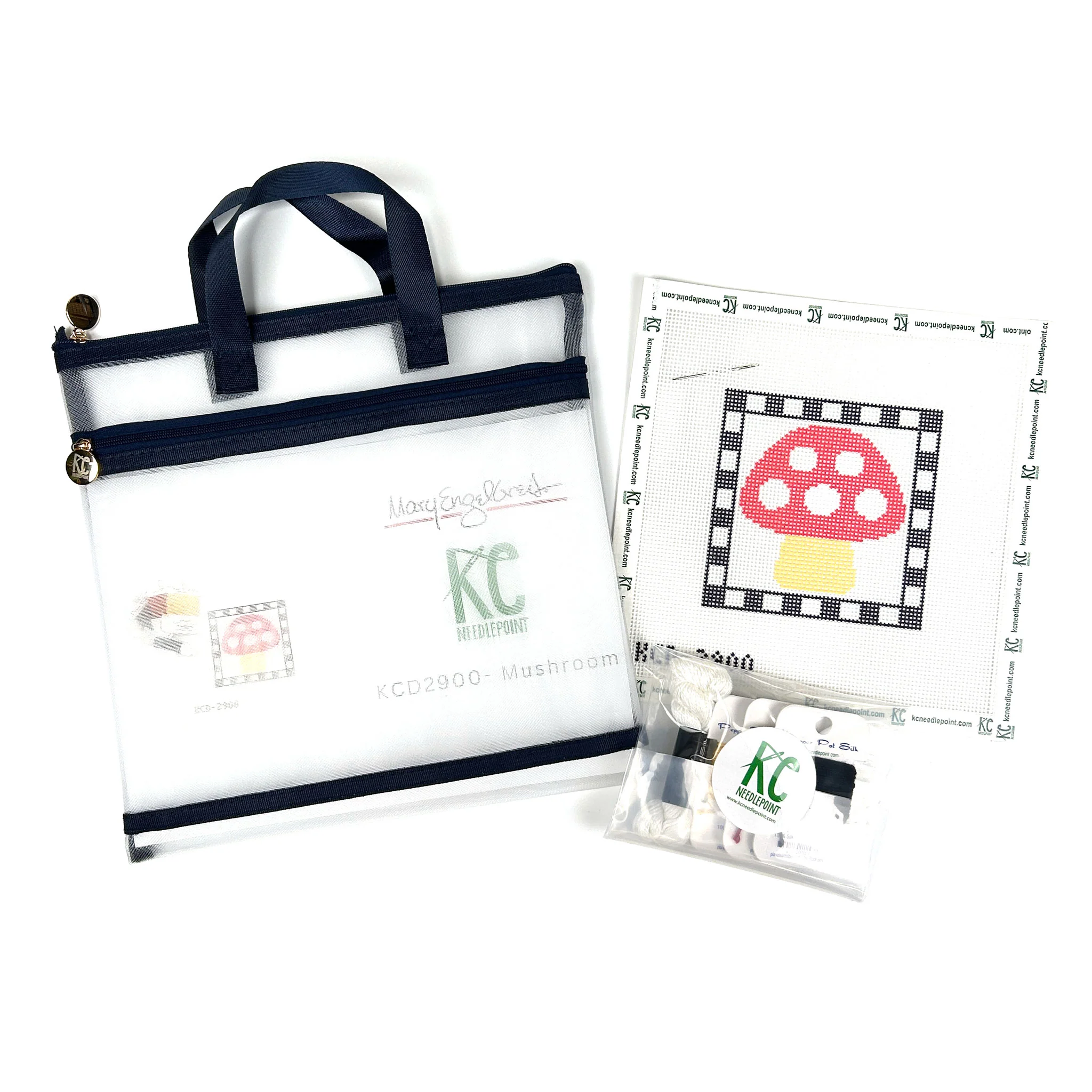 Needlepoint Canvas: Mushroom Square Kit - Image 4