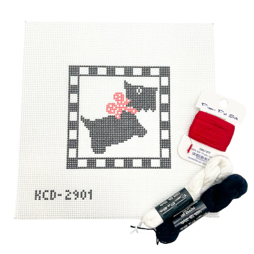 Needlepoint Canvas: Scottie Square Kit - Image 2