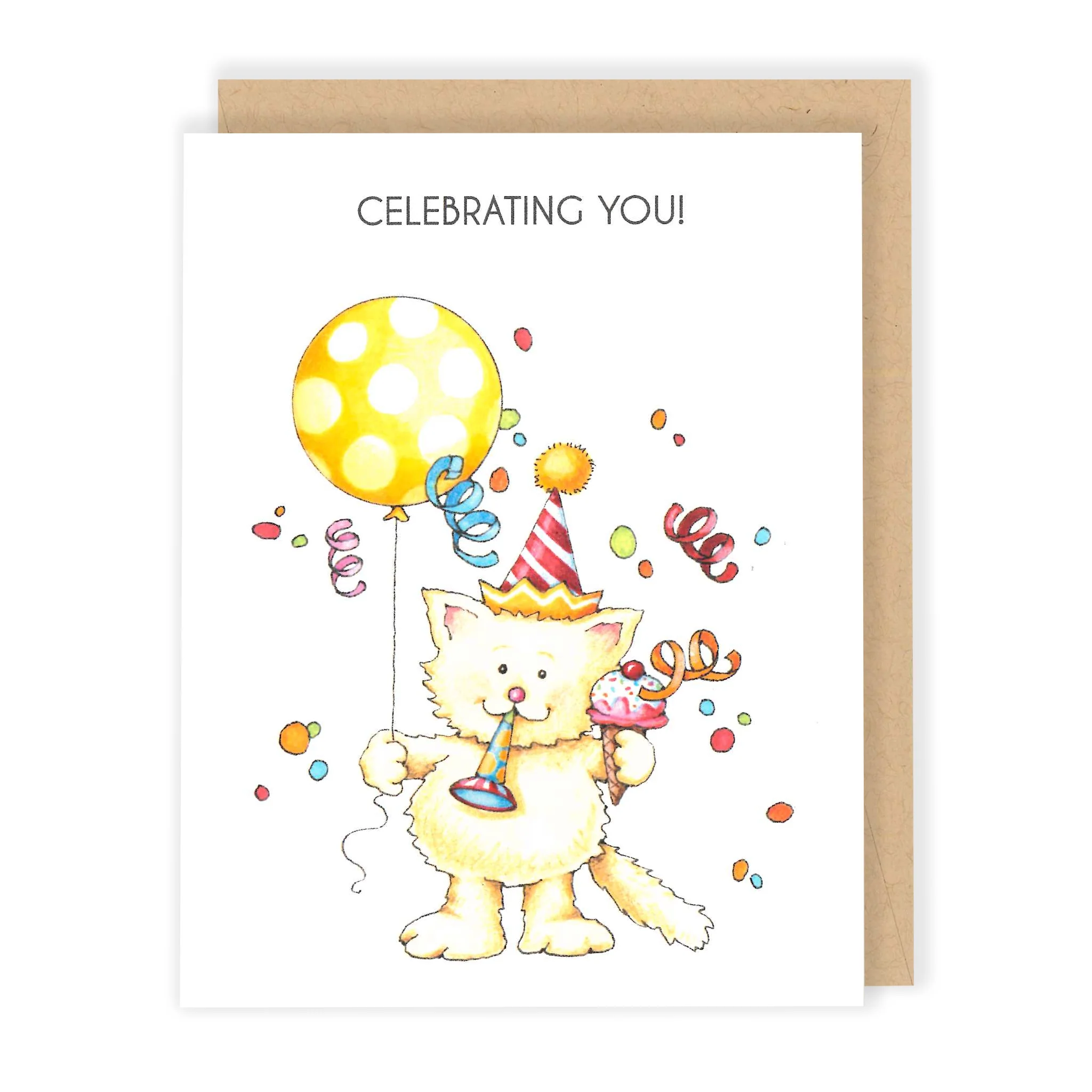 Party Kitty Greeting Card