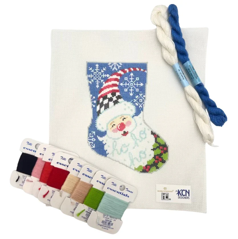 Santa Snowflake Ornament Sized Bauble Stocking Kit