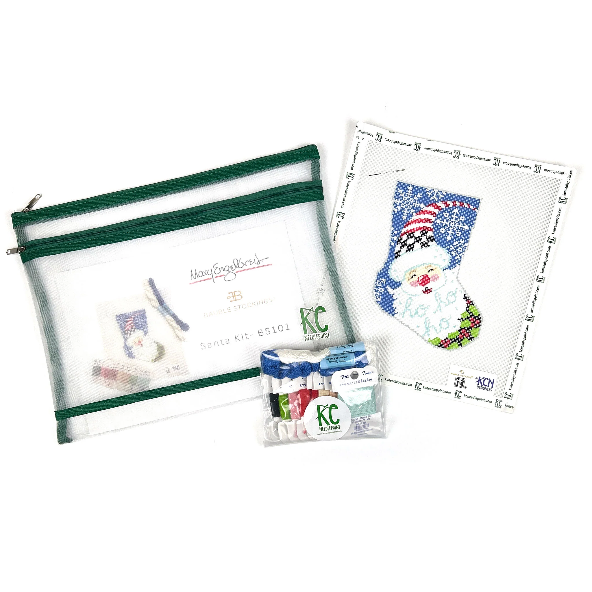 Santa Snowflake Ornament Sized Bauble Stocking Kit - Image 2