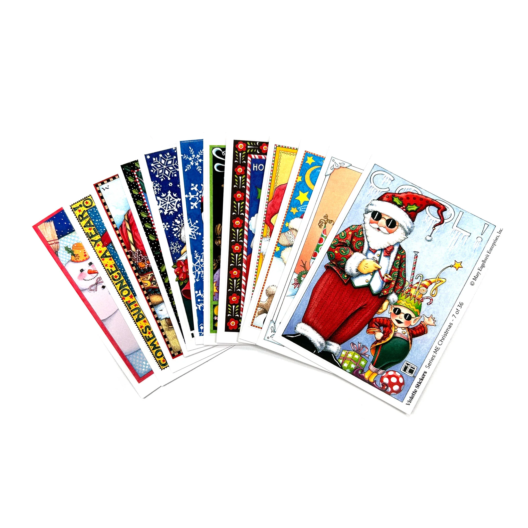 Santa Snowflake Sticker Tin - Image 2