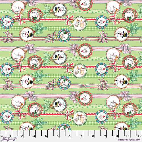 Snow People Ribbon Fabric - Image 2