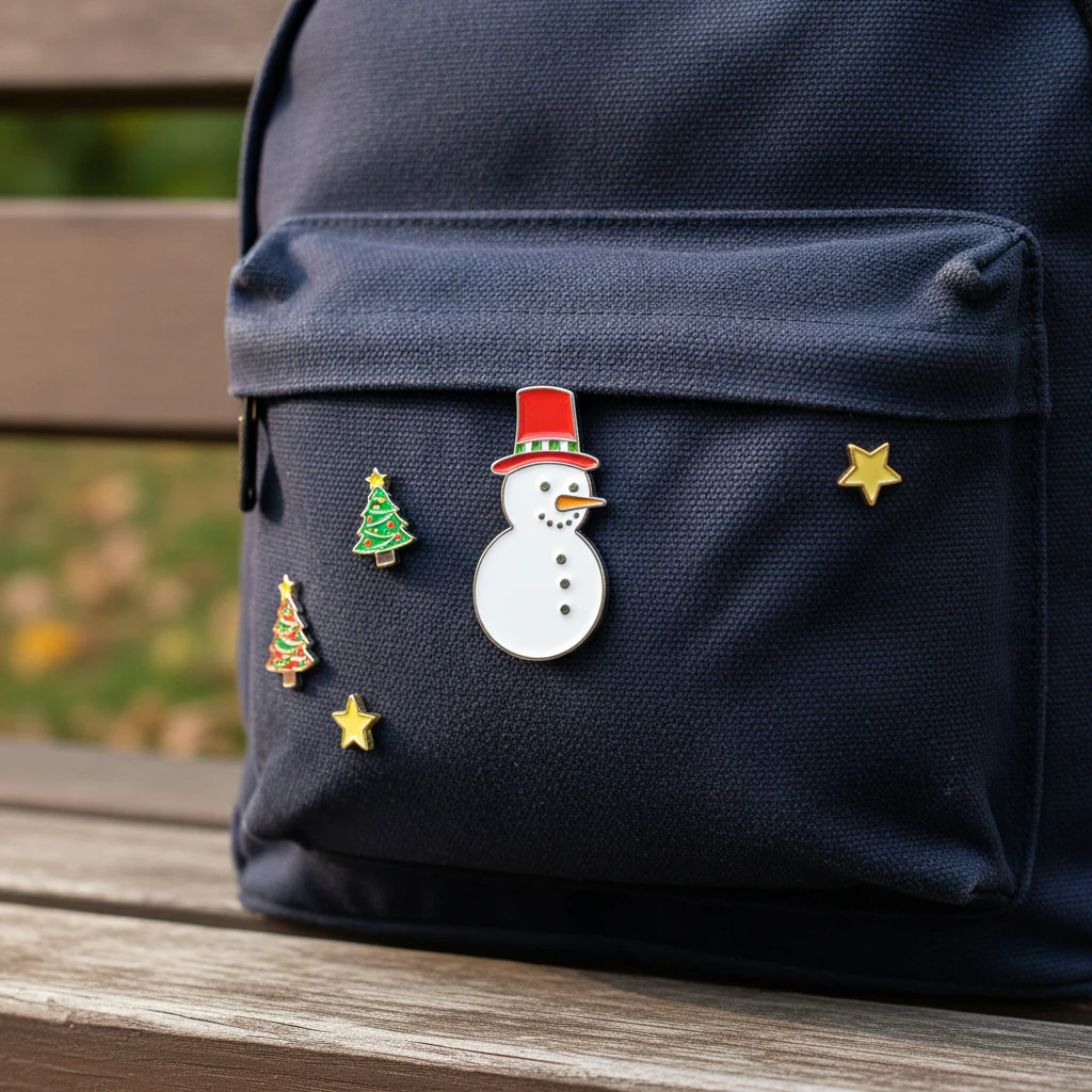 Snowman Enamel Art Pin - Image 3