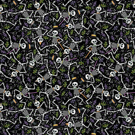Dancing Skeletons Fabric - Image 2