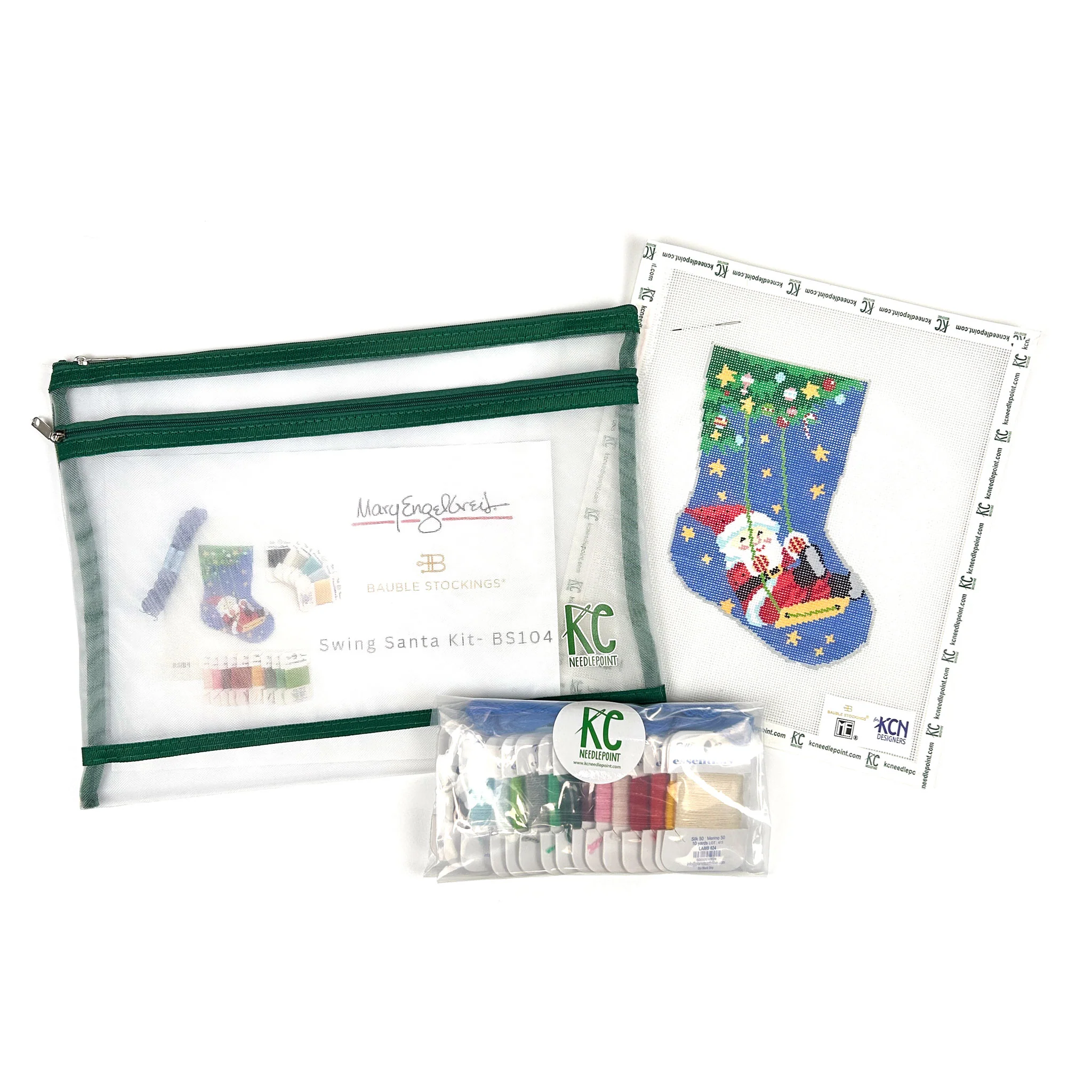 Swinging Santa Ornament Sized Bauble Stocking Kit - Image 2