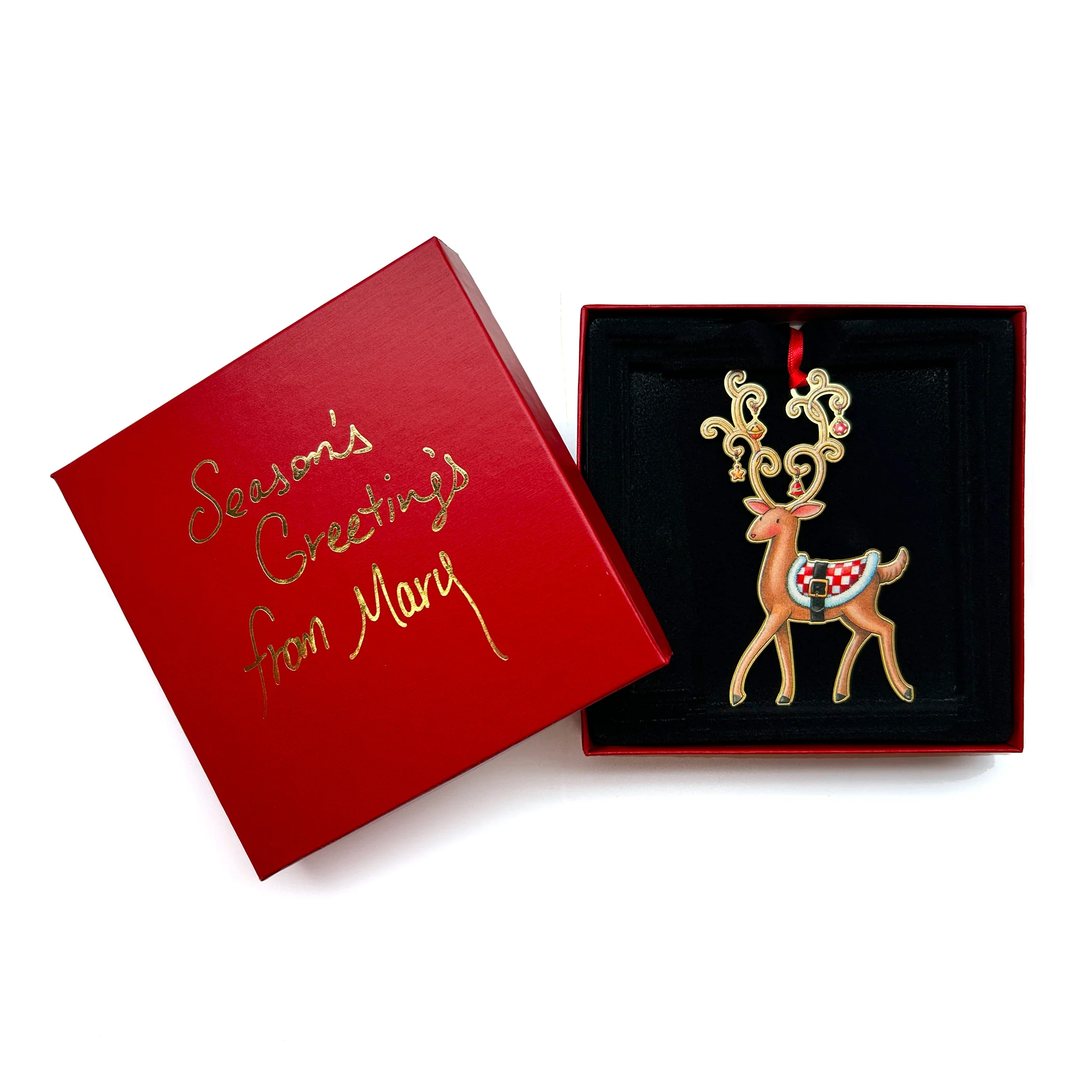 Bells on Reindeer Ornament - Image 2
