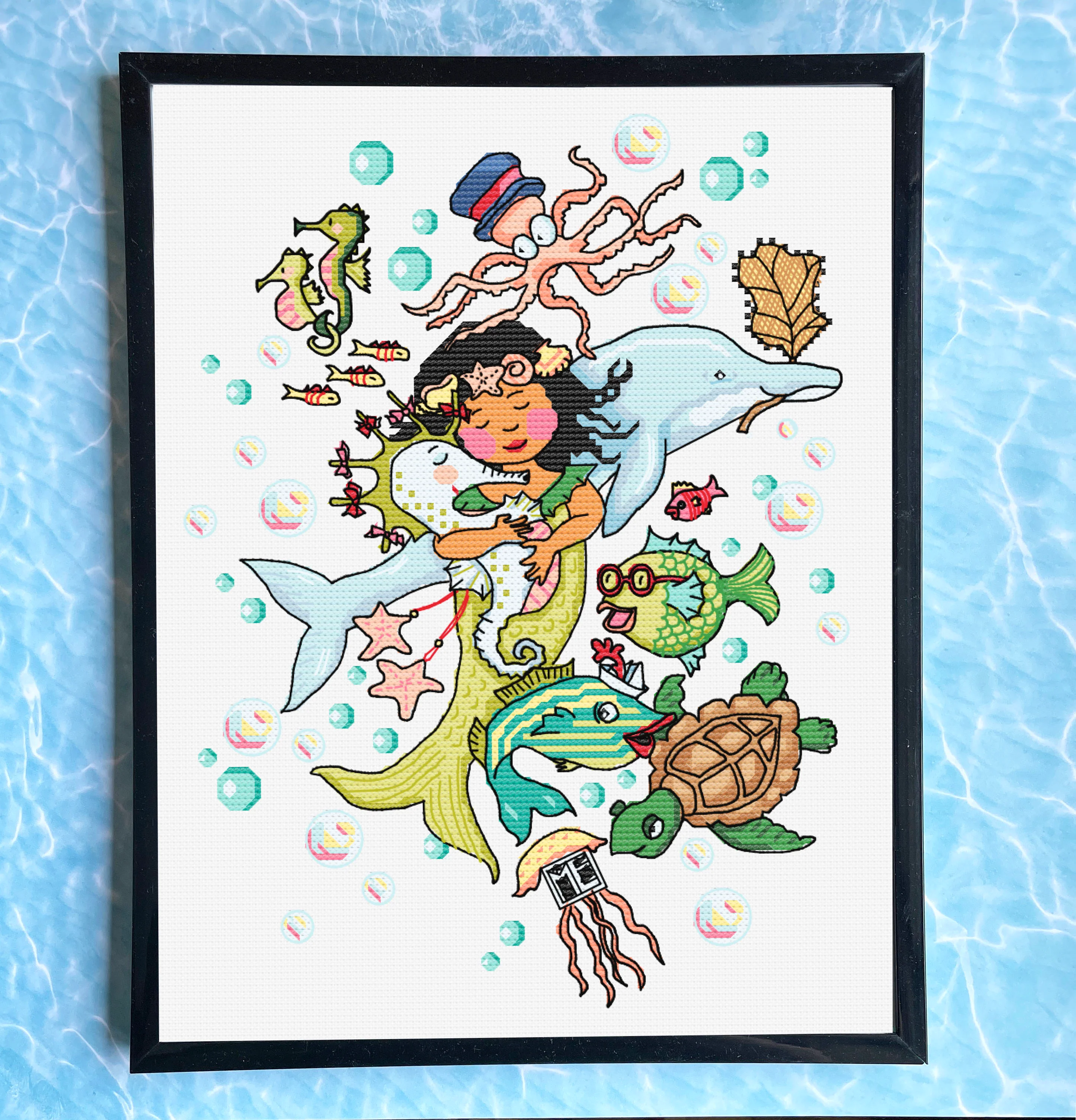 Under Water Counted Cross Stitch Kit - Image 2