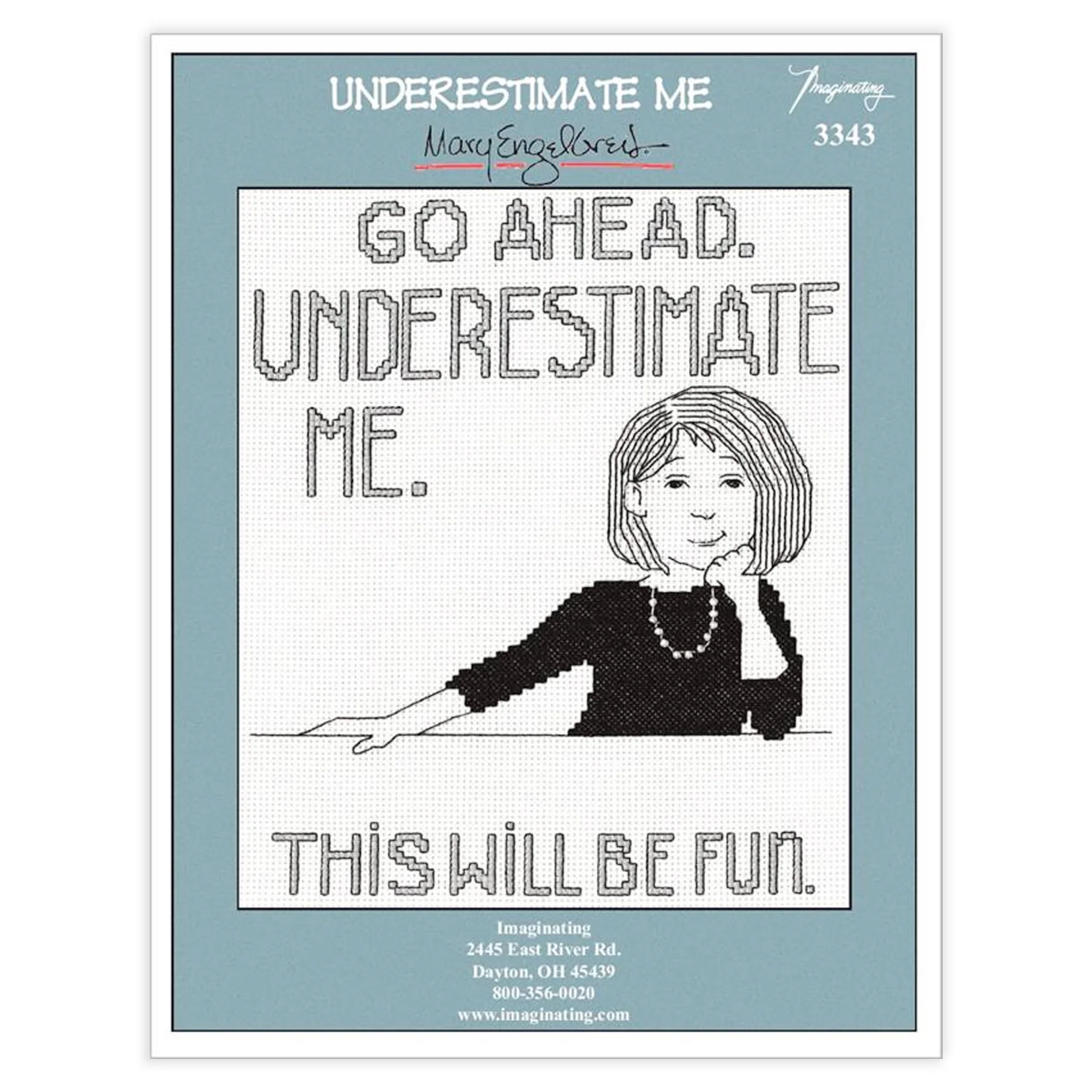 Underestimate Me Counted Cross Stitch Leaflet - Image 2