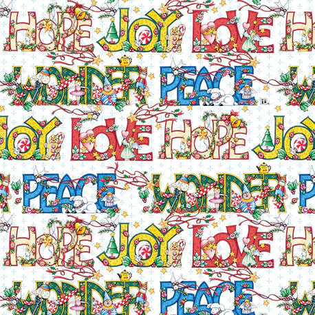 Words of Christmas Fabric