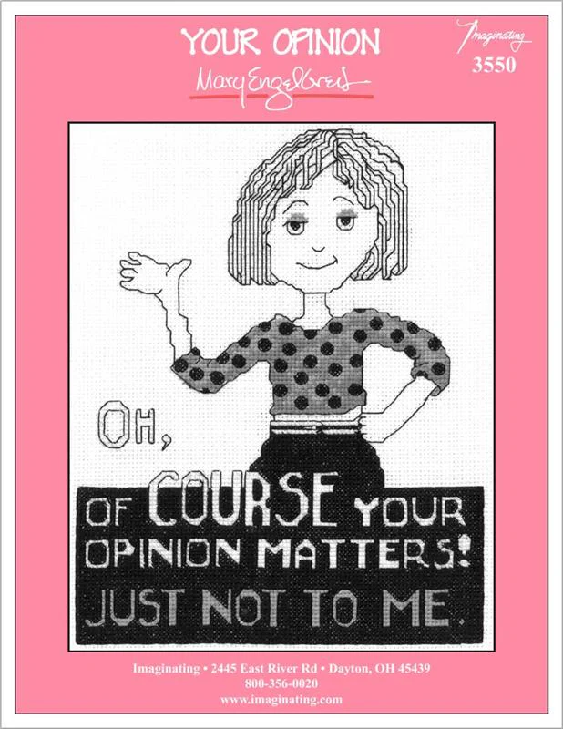 Your Opinion Counted Cross Stitch Kit - Image 2